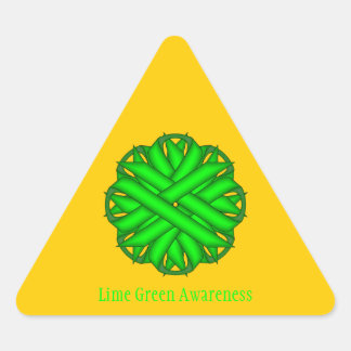 Lime Green Flower Ribbon door Kenneth Yoncich Sticker
