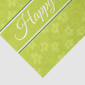 Lime Green Flowered Birthday Tissuepapier (Detail)