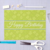 Lime Green Flowered Birthday Tissuepapier (Craft)