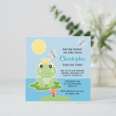 Lime Green Frog Prince Birthday-uitnodigingen Kaart (Staand voorkant)