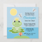 Lime Green Frog Prince Birthday-uitnodigingen Kaart (Voorkant)