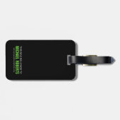 Lime Green Funny haalt je handen uit Bagagelabel (Achterkant horizontaal)