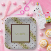 Lime Green geaccentueerd Papieren Bordje (Feest)