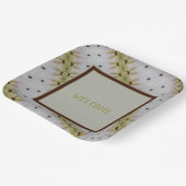 Lime Green geaccentueerd Papieren Bordje (Gebogen)