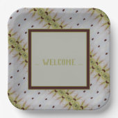 Lime Green geaccentueerd Papieren Bordje (Voorkant)