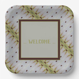 Lime Green geaccentueerd Papieren Bordje