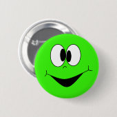 Lime Green Gekke Googlie Eyes Face Button (Voorkant /achterkant)