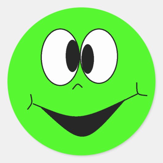 Lime Green Gekke Googlie Eyes Face Stickers (Voorkant)
