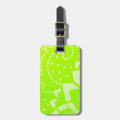 Lime Green geomentric punt stripe grafisch patroon Bagagelabel (Voorkant verticaal)