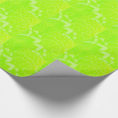 Lime Green geomentric punt stripe grafisch patroon Cadeaupapier (Hoek)