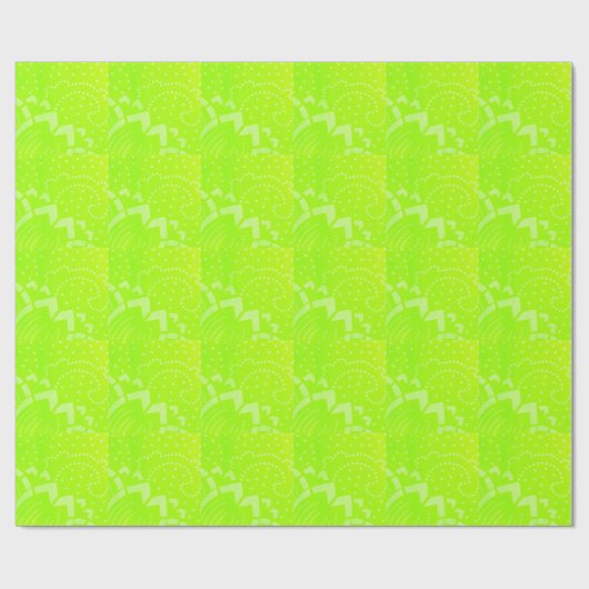 Lime Green geomentric punt stripe grafisch patroon Cadeaupapier (Vlak)