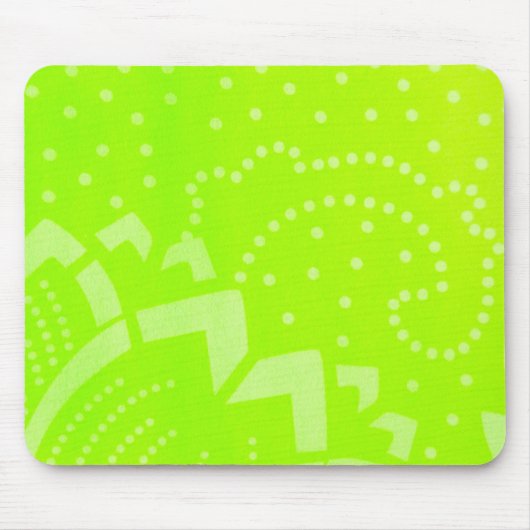 Lime Green geomentric punt stripe grafisch patroon Muismat (Voorkant)