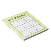 Lime Green Geometric 9x9 Sudoku Grid Sjabloon Notitieblok (Schuin)