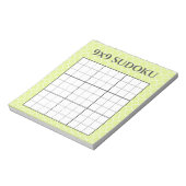 Lime Green Geometric 9x9 Sudoku Grid Sjabloon Notitieblok (Linkerzijde)