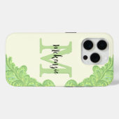 Lime Green Gepersonaliseerde Damask iPhone-Hoesje Case-Mate iPhone Case (Achterkant (horizontaal))