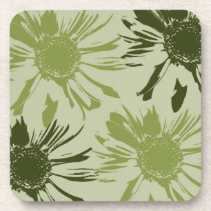 Lime Green Gerbera Flowers Drankjes Onderzetter