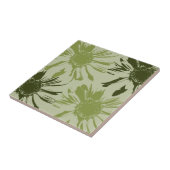 Lime Green Gerbera Flowers Tegeltje (Zijkant)