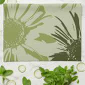 Lime Green Gerbera Flowers Theedoek (Gevouwen)