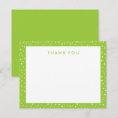 Lime Green gestippeld Bedankt Opmerking Kaarten (Voorkant / Achterkant)