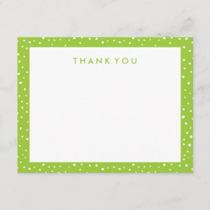 Lime Green gestippeld Bedankt Opmerking Kaarten