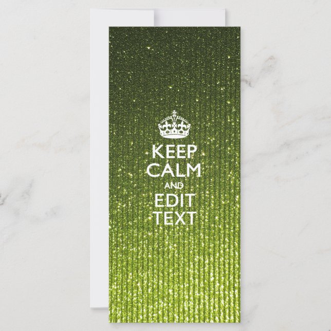 Lime Green Glamor Keep Calm Gezegde (Voorkant)