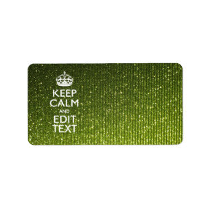 Lime Green Glamor Keep Calm Gezegde Etiket