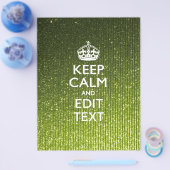Lime Green Glamor Keep Calm Gezegde Flyer (Enkel)
