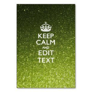 Lime Green Glamor Keep Calm Gezegde Kaart