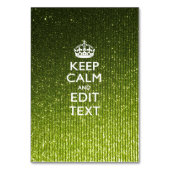 Lime Green Glamor Keep Calm Gezegde Kaart (Voorkant)