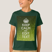 Lime Green Glamor Keep Calm Gezegde T-shirt (Voorkant)