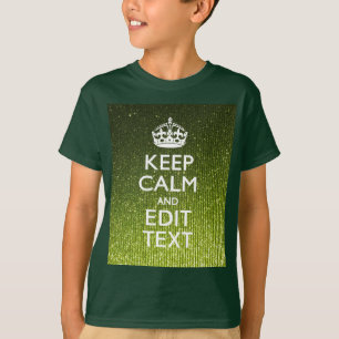 Lime Green Glamor Keep Calm Gezegde T-shirt