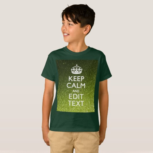 Lime Green Glamor Keep Calm Gezegde T-shirt (Voorkant volledig)