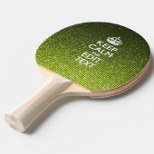 Lime Green Glamor Keep Calm Gezegde Tafeltennisbatje (Voorkant Gekanteld)