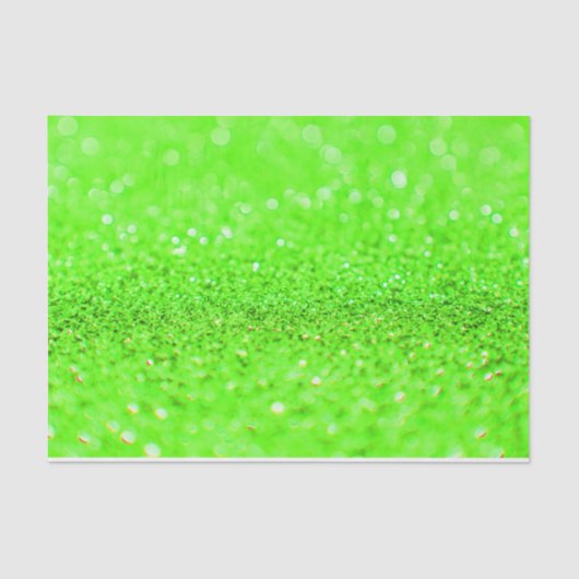 Lime Green Glitter Design Tissue Paper Tissuepapier (Voorkant)