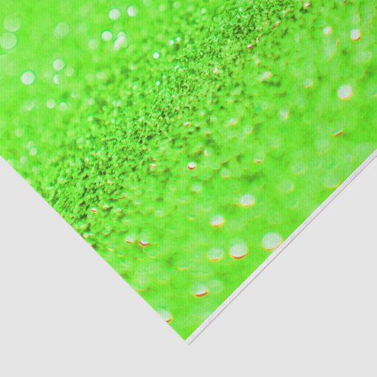 Lime Green Glitter Design Tissue Paper Tissuepapier (Detail)