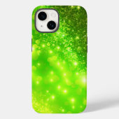 Lime Green Glitter iPhone/iPad Mate Stoer Hoesje (Achterkant)
