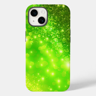 Lime Green Glitter iPhone/iPad Mate Stoer Hoesje