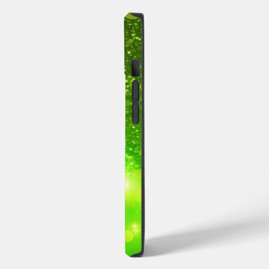 Lime Green Glitter iPhone/iPad Mate Stoer Hoesje (Achterkant / Links)