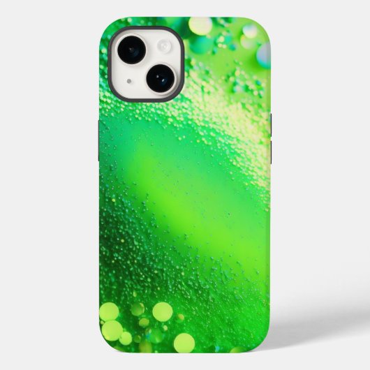 Lime Green Glitter iPhone Mate Stoer Hoesje (Achterkant)