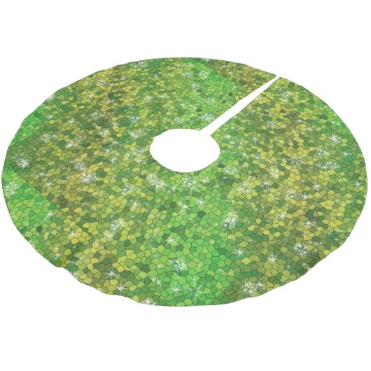 Lime Green Glitter Kerstmis Magic Sparkle Kerstboom Rok (Gekanteld)