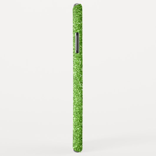 Lime Green Glitter Monogram Minimalist Sparkly Case-Mate iPhone Case (Achterkant/rechts)