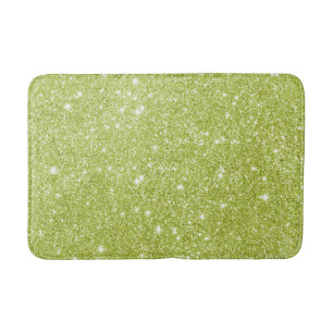Lime Green Glitter Sparkles Badmat