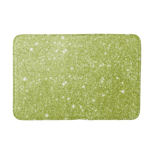 Lime Green Glitter Sparkles Badmat (Voorkant)