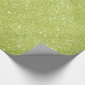 Lime Green Glitter Sparkles Cadeaupapier (Hoek)