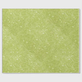 Lime Green Glitter Sparkles Cadeaupapier (Vlak)