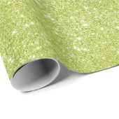Lime Green Glitter Sparkles Cadeaupapier (Rol Hoek)