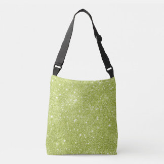 Lime Green Glitter Sparkles Crossbody Tas