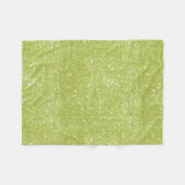 Lime Green Glitter Sparkles Fleece Deken (Voorkant (Horizontaal))
