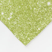 Lime Green Glitter Sparkles Fleece Deken (Hoek)