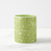 Lime Green Glitter Sparkles Mok (Midden)